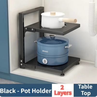 86% OFF Kitchen Rack 2/3/4 Layers Adjustable Multifunction Pot Shelving Kitchenware Storage Rack