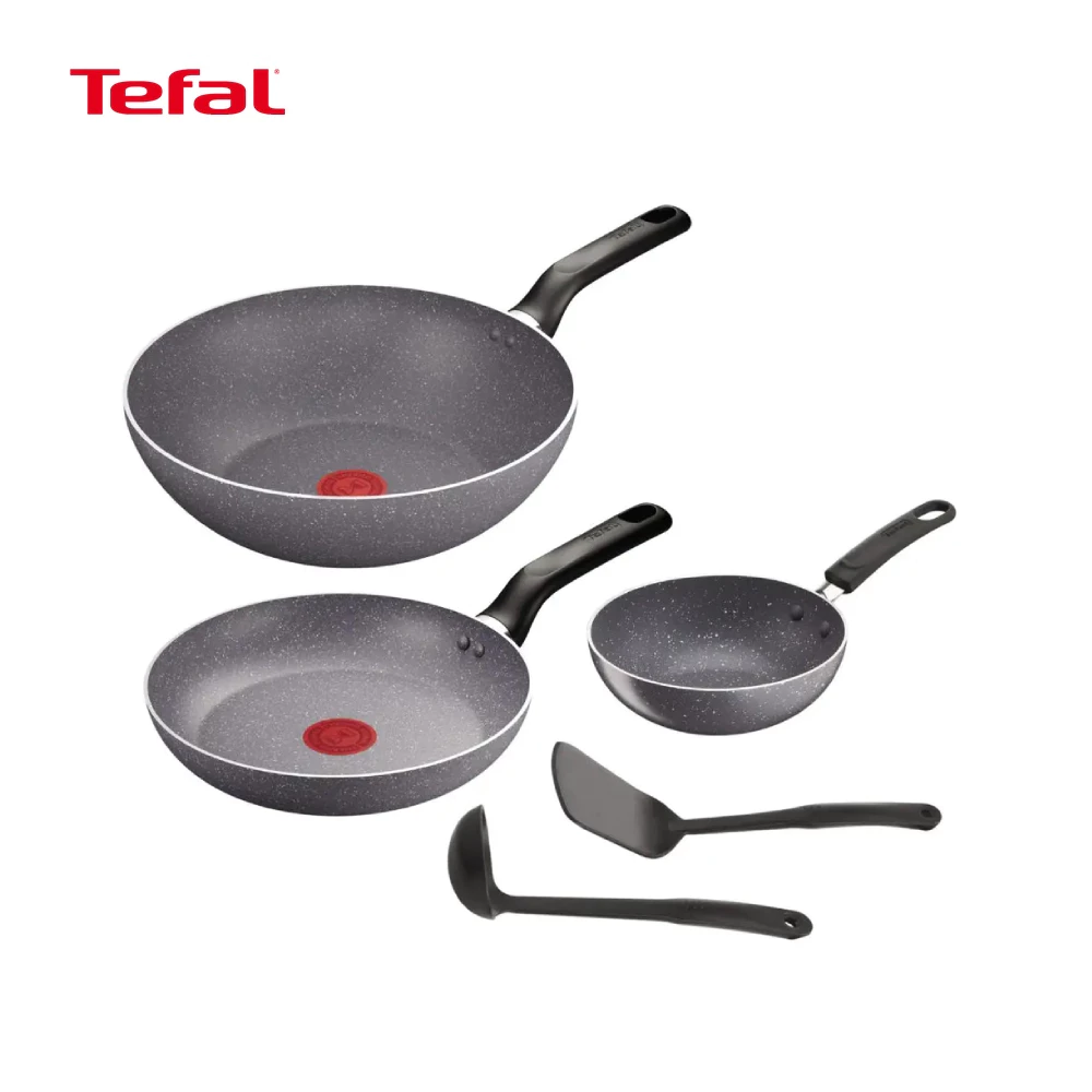 35% OFF Tefal Natura 5-piece Set Non stick,No.1 Cookware*, PFOA Free, easy to clean, 16K resistant