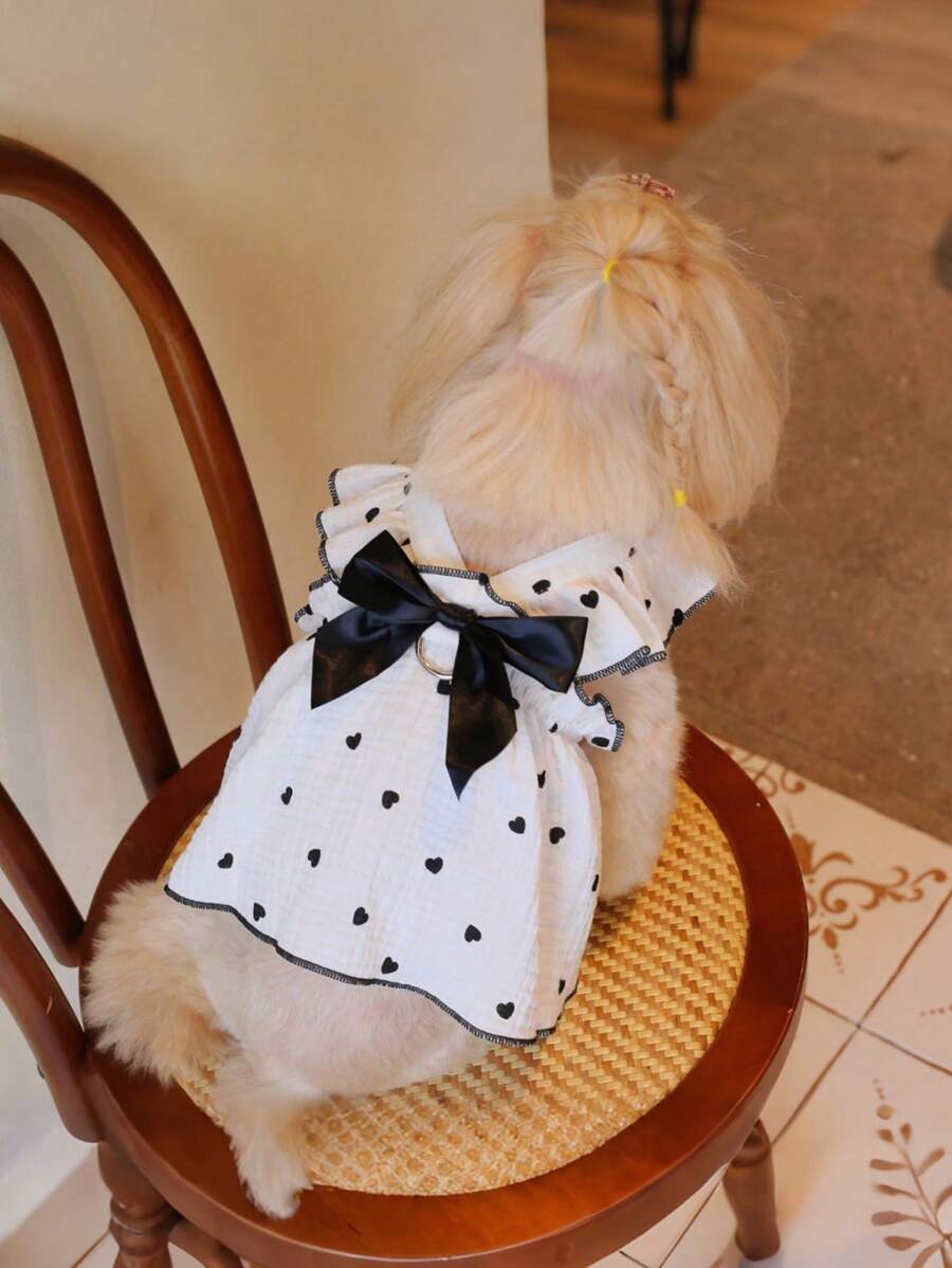 25% OFF Pet Dresses And Supplies For Spring And Summer, Suitable For Dogs And Cats Like Teddy, Bichon Frise, And Pomeranian. Features Include Cute Love-Themed Dog Outfits.