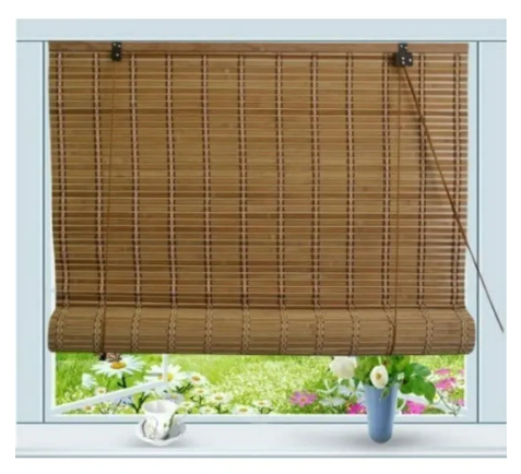 43% OFF Native Real Bamboo Roll Up Window Blinds For Household Sun shading Roller For Balcony(60x120cm/90x180cm)RAndom Design