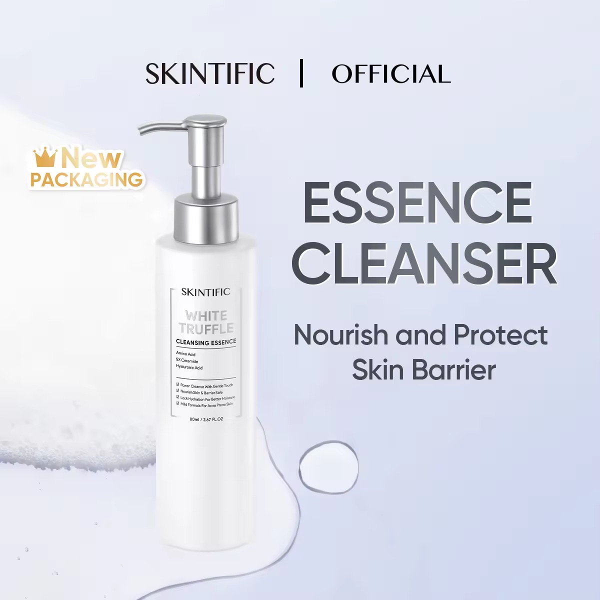 [Super Savers] 【80ml】SKINTIFIC OFFICIAL White Truffle Cleansing Essence combining essence and cleanser maintain healthy skin 80ml