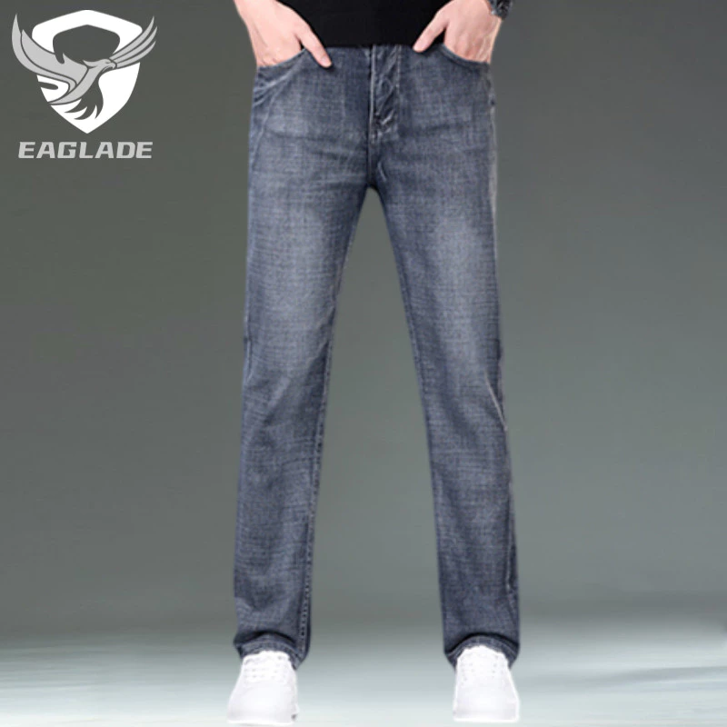 52% OFF EAGLADE Denim Jeans for Men Maong Pants 866 in Blue Grey Straight Cut Stretchable C03