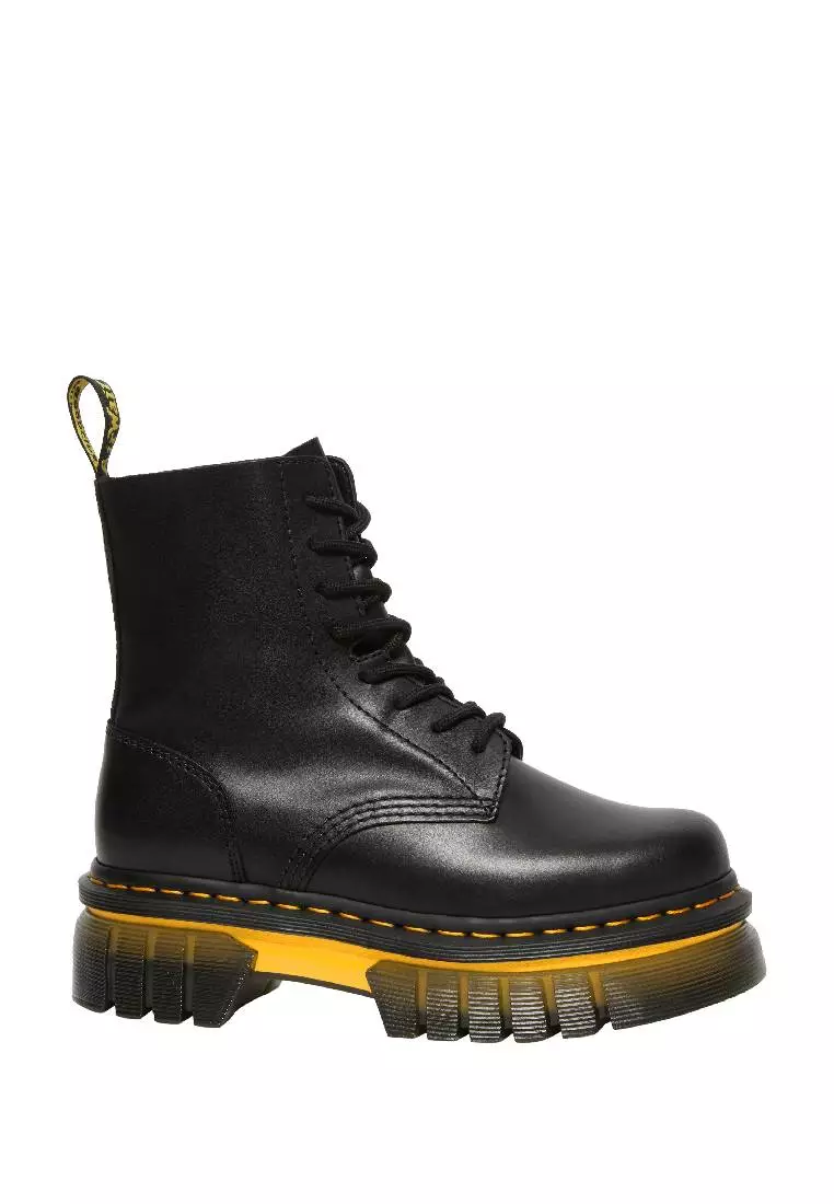 75% OFF Dr. Martens AUDRICK CONTRAST SOLE LEATHER PLATFORM ANKLE BOOTS