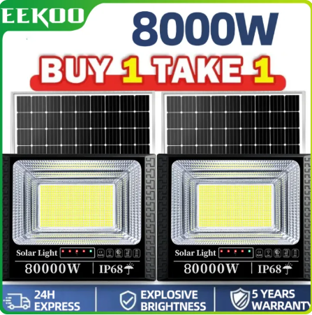 93% OFF EEKOO Solar light led outdoor lighting IP68 waterproof with solar panel set energy saving buy 1 take 1 motion sensor ABS no heavy duty Flood lamp with remote control 5years warranty App 4.8 (16868)