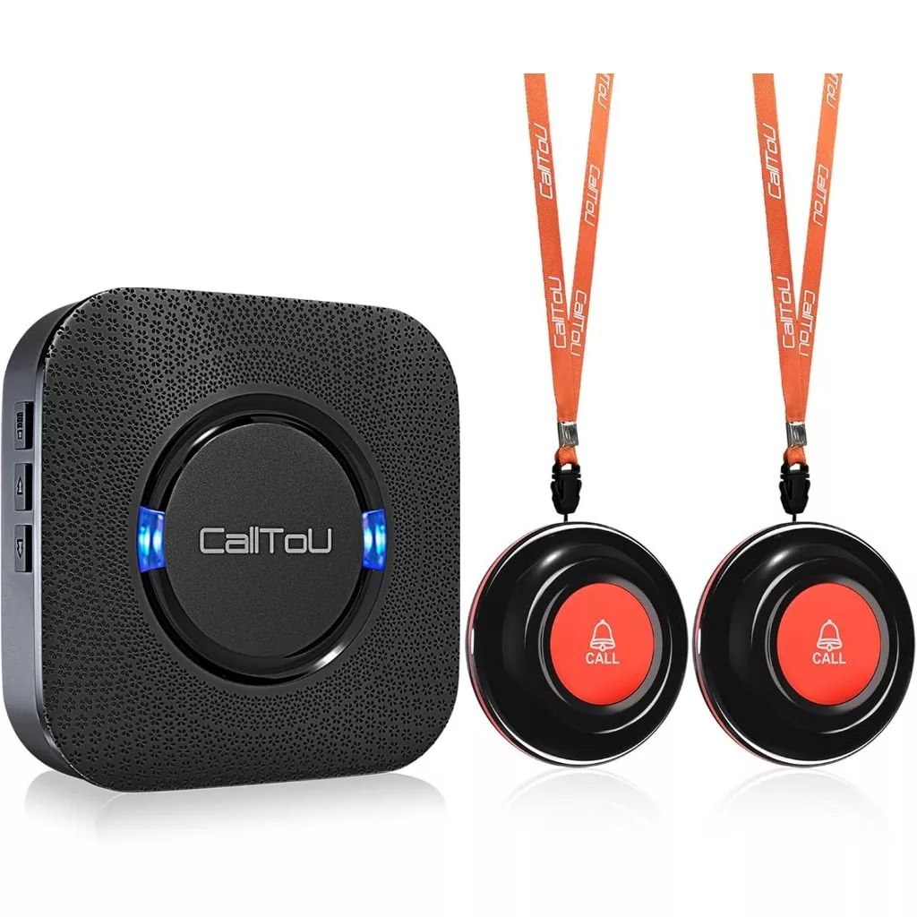 49% OFF Wireless Caregiver Pager Call Button Nurse Alert System Call Bell for Home/Elderly/Patients/Disabled 2 Waterproof Transmitters 1 Plugin