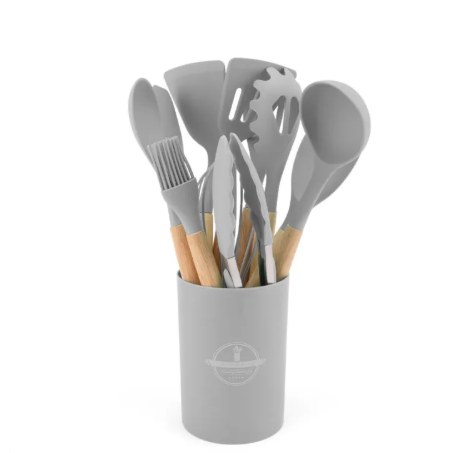 60% OFF KIRA silicone kitchen utensils set 12 pcs Non-stick Silicone Cooking Utensils Spatula Set Heat Resistant 446°