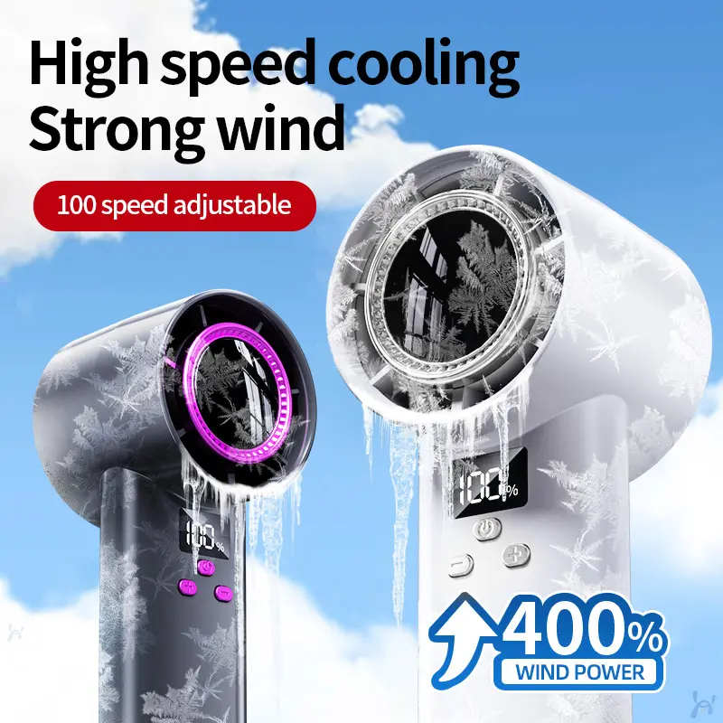 65% OFF ZOLURA 6000mAh F87 2025 NEW  Portable Super High Speed Turbo Fan |Adjustment With LED Display l Handheld Mini Fan for school