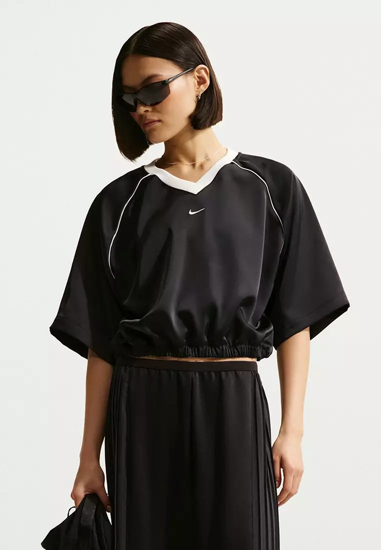 28% OFF Sportswear Oversized Satin Top