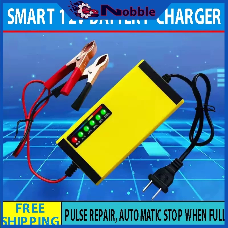 52% OFF 【6 Lights New Upgrade】 Smart Motor Battery Charger 12v 3A Motorcycle Heavy Portable Lead Battery