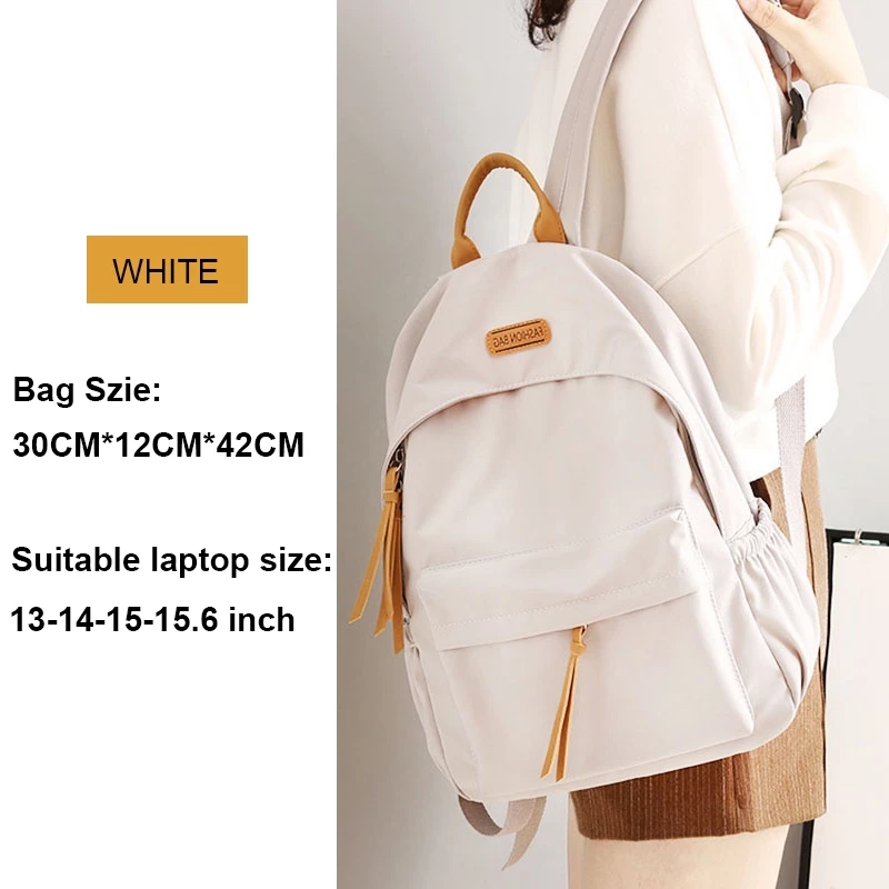25% OFF Bagpack for woman school bag Korean fashion solid color bag waterproof High school college backpack