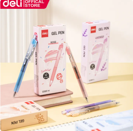 62% OFF Deli Fragrance Press Neutral Pen 0.5mm ST Head Gel Pen Black Ink EG299F-X 1Pc