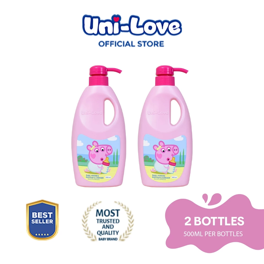 50% OFF Uni-Love Evie Baby Feeding Bottle Cleanser 500ml (Bottle Pump) Bottle of 2
