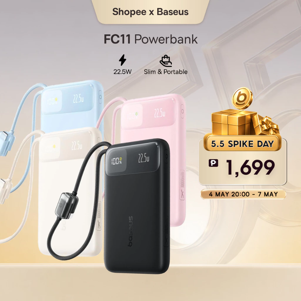 57% OFF Baseus FC11 20000mAh 10000mAh 22.5W Dual-Cable Power Bank Digital Display Fast Charging For All Phone