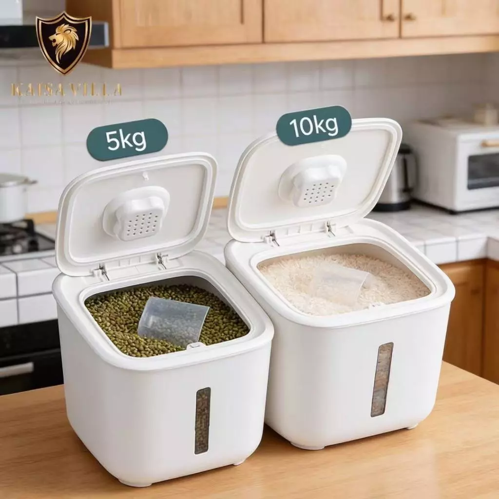 50% OFF KaisaVilla 5/10kg Rice Dispenser Moisture-proof mothproof Dust proof Rice Storage Box