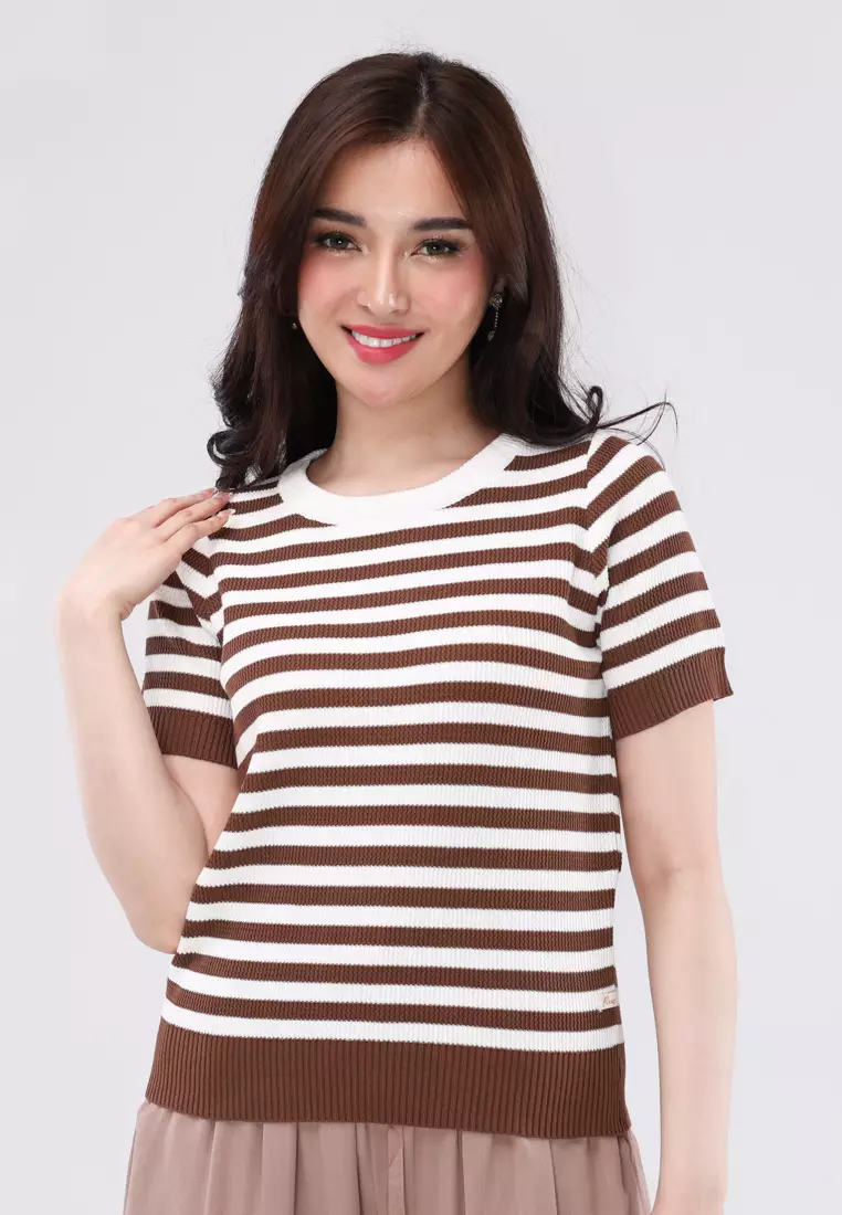 38% OFF Redgirl Knitted Short Sleeves Top