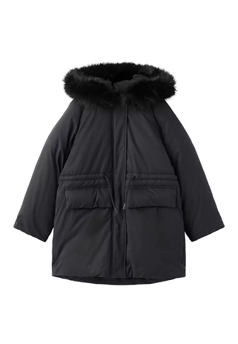 10% OFF Anorak With Shearling-Effect Hood
