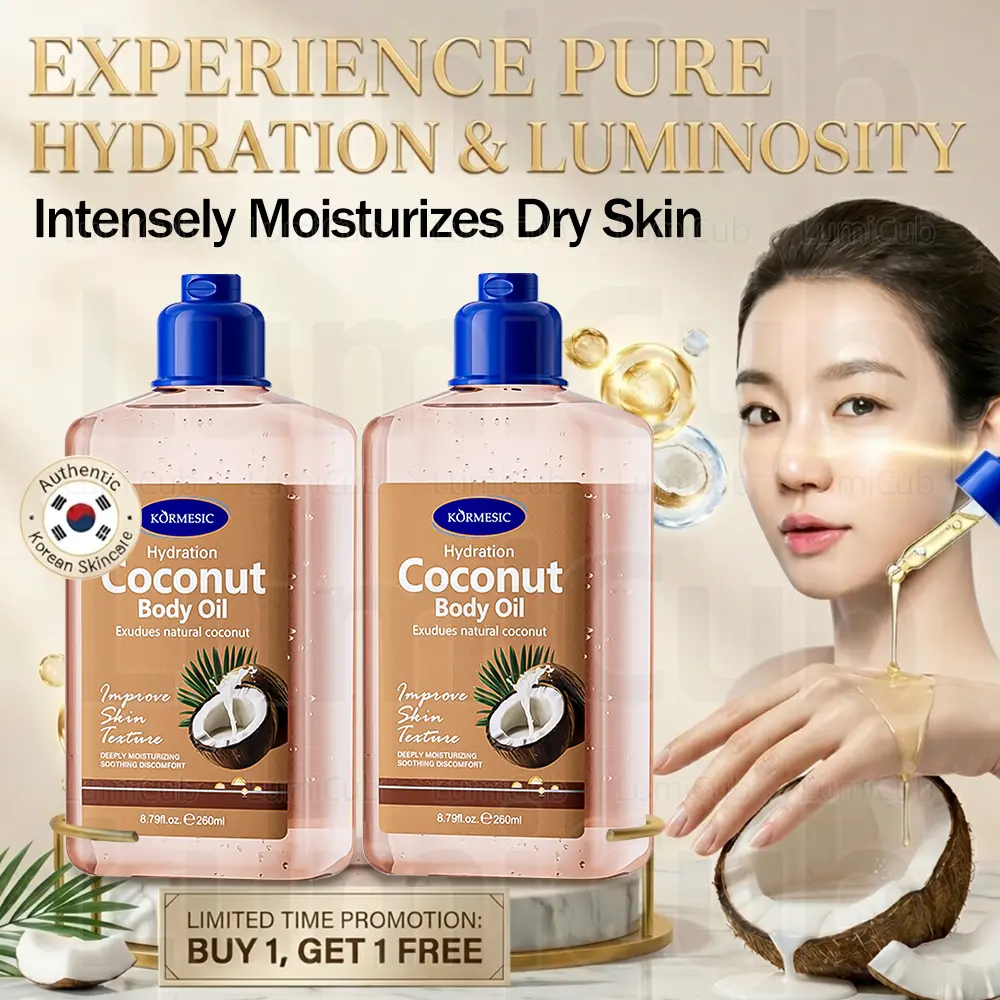 56% OFF Hydrating Body Oil Coconut – Lightweight Moisturizer for Dry Skin, Glow Skin Nourishing Shower Coconut Oil 260ml
