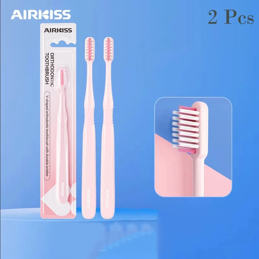 50% OFF AIRKISS 2Pcs Orthodontic Care Pointed Head Tuft Toothbrush Interdental Brush for Braces