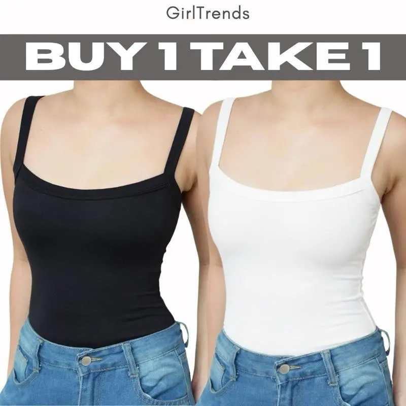 54% OFF GirlTrends -SOLAtop- Buy1Take1 Basic Tank Top Cotton Womenswear Croptop Fit Everyday Buy1Take1