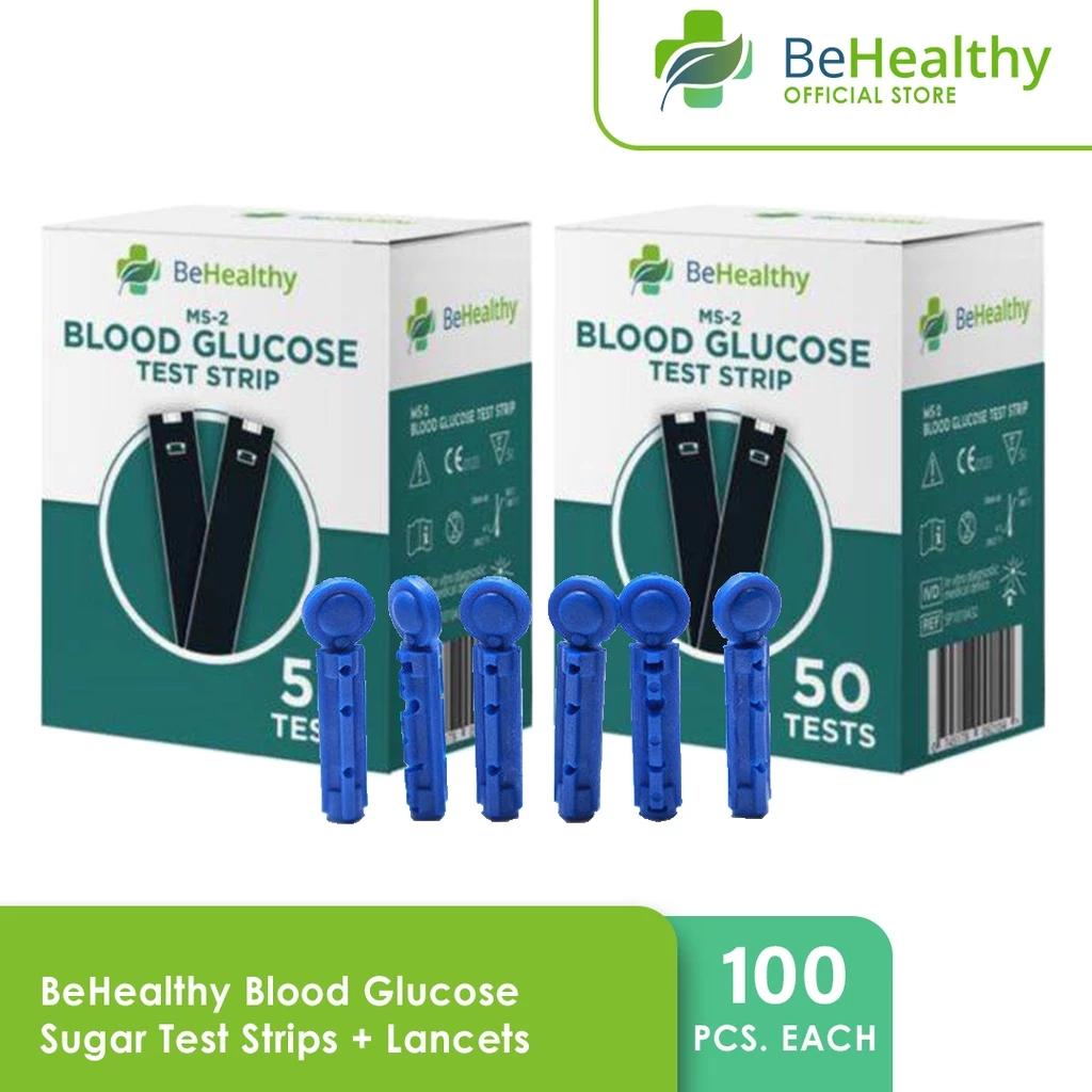 31%OFF BeHealthy Blood Glucose Sugar Test Strips 100 pcs and 100 Lancet Needles