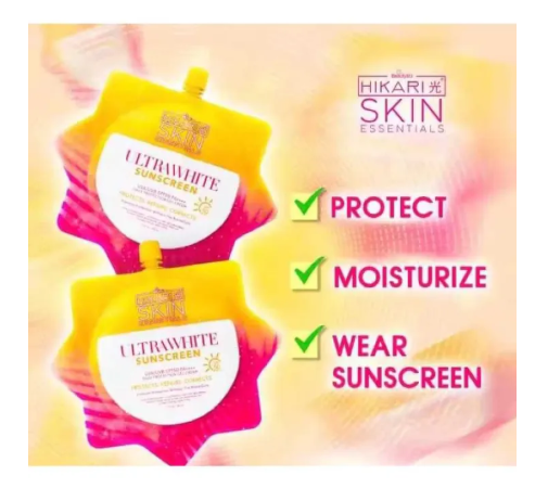 62% OFF ZE【Set of 3pcs】HIKARI ULTRA WHITE SUNSCREEN SPF 50++++ WHITENING GLASS SKIN