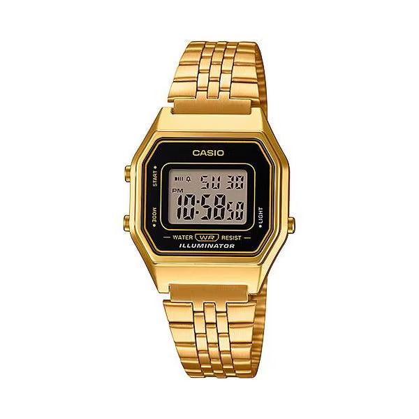 ￼14% OFF Casio Vintage (LA680WGA-1DF) Gold Stainless Steel Digital Watch for Women