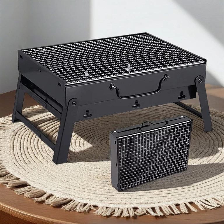 34% OFF Foldable Barbeque Charcoal Griller Garden Portable Stainless Steel Barbeque Grill Pits