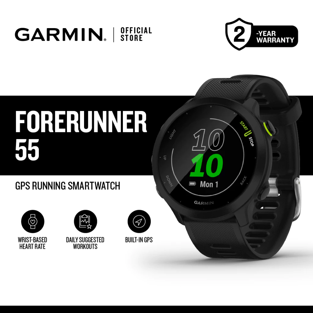 40%OFF Garmin Forerunner 55 Running GPS Smartwatch Black