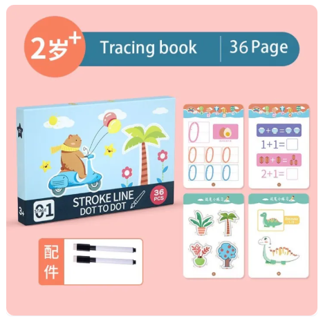 89% OFF 136 Page Tracing Book For Kids Training Coloring Book Erasable Writing Materials For Kid Educational Training Learning Books