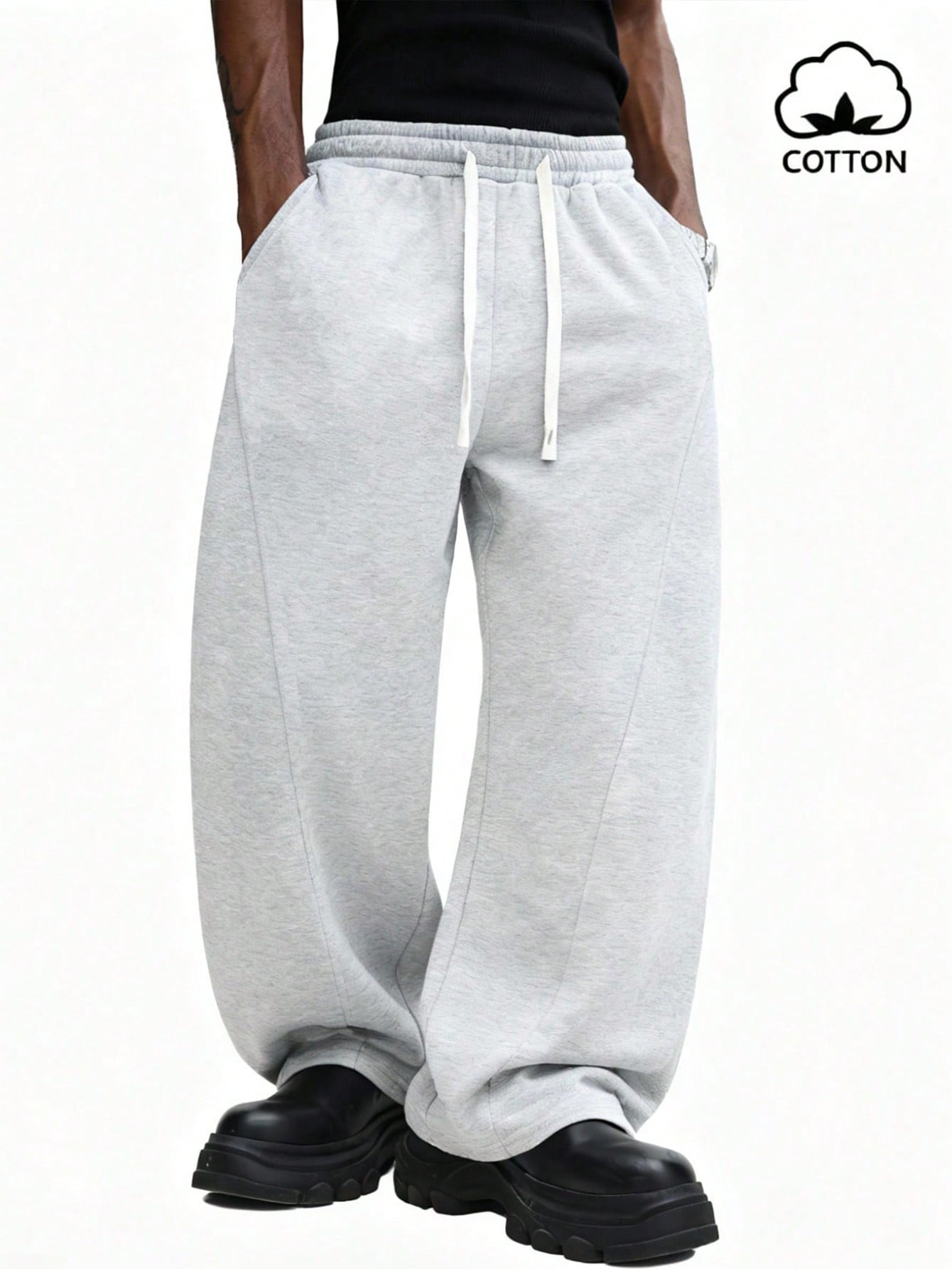 SUMWON Relaxed Drawstring Cotton Sweatpants