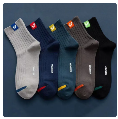 61% OFF 5 pairs Men's Sports cotton Mid/Low Socks SP Letter Business Foot Medyas basketball Anti-Slip Socks
