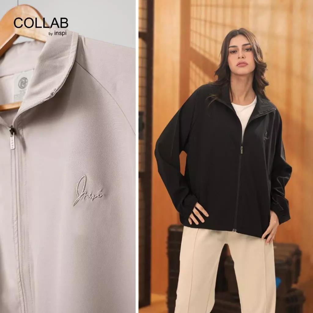53% OFF COLLAB by Inspi Windproof Stretch High-Collar Jacket for Woman and Men Inside Pockets Collection