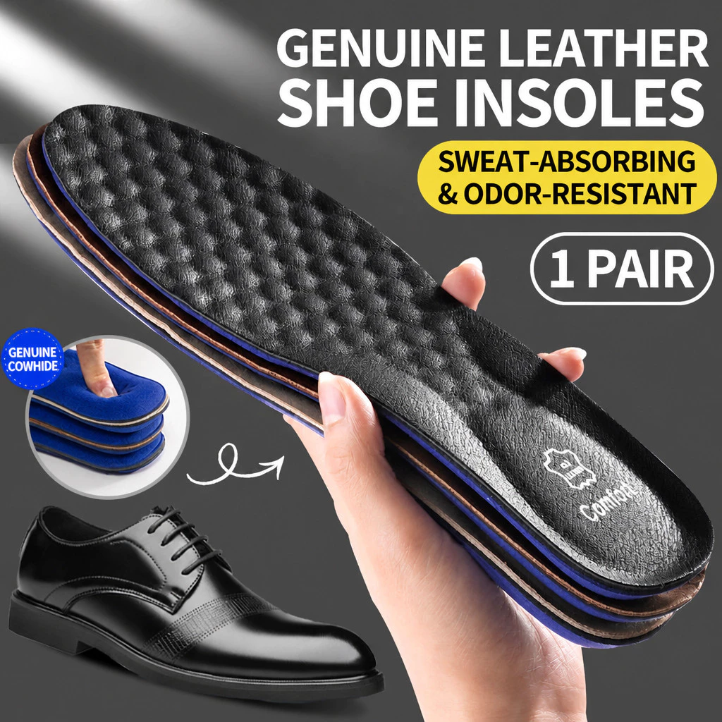 40% OFF Genuine leather insoles absorb sweat, prevent odor, massage insoles, casual sports shock-absorbing insoles, thickened breathable pads