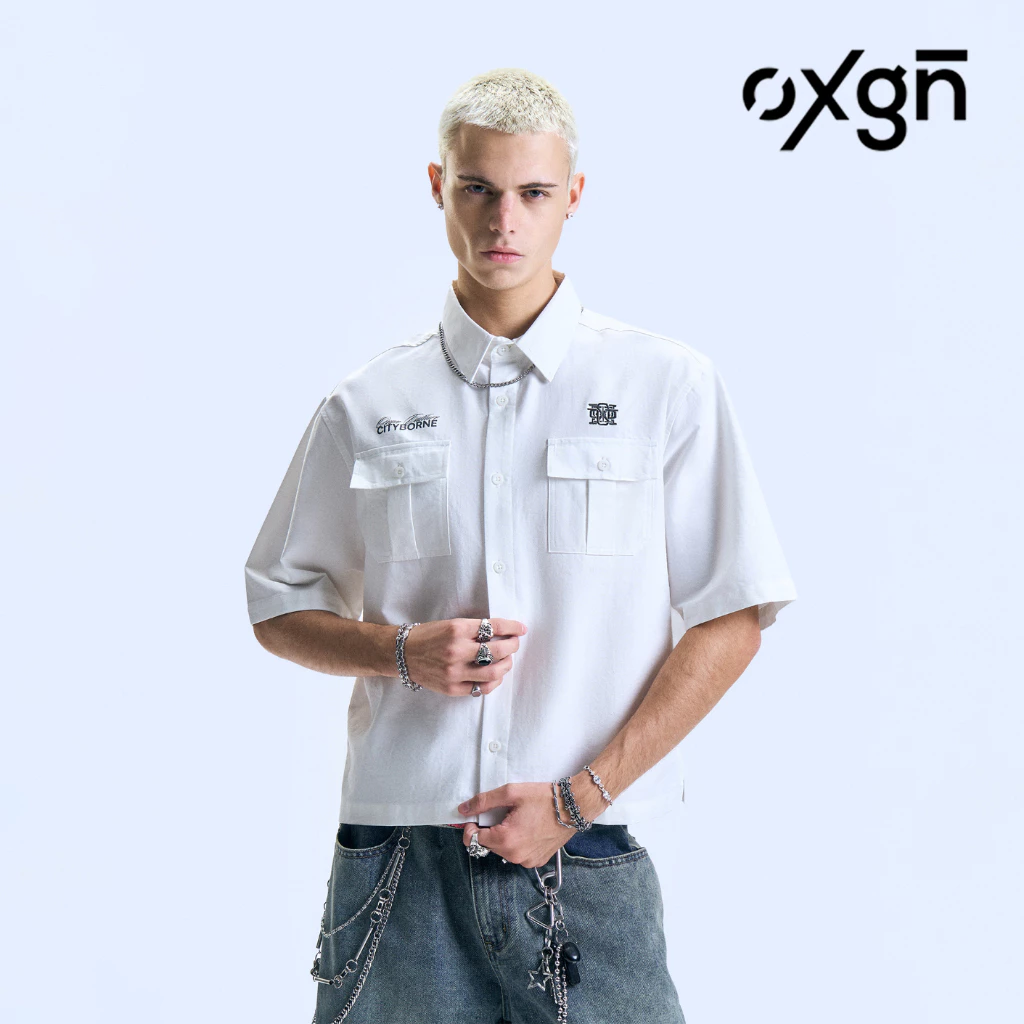 27% OFF OXGN Cityborne Since 1996 Embroidered Boxy Shirt For Men