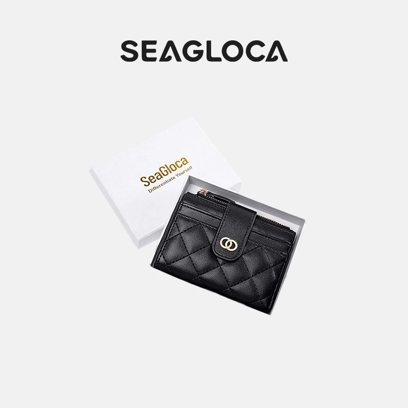 54% OFF Seagloca Korean Fashion Luxury Women Bifold Short Wallet With Box Purse Card Holder For Woman No 353