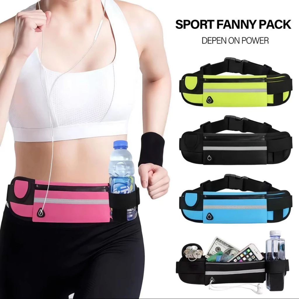 51% OFF [COD] Waterproof Running Waist Belt Bag Reflective Sport Fanny Pack for Men and Women