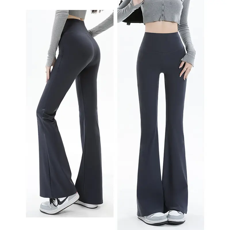 32% OFF [Venus] Women's Flared Pants High Waist Drape High Elastic Straight Trousers Korean Style