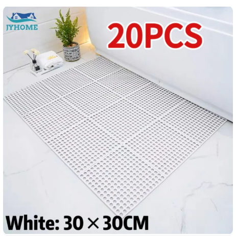 62% OFF JYHOME Bath Mat Square PVC Waterproof Mat Bathroom Anti-Skid and Leak Proof DIY Bathroom Floor Shower Mat
