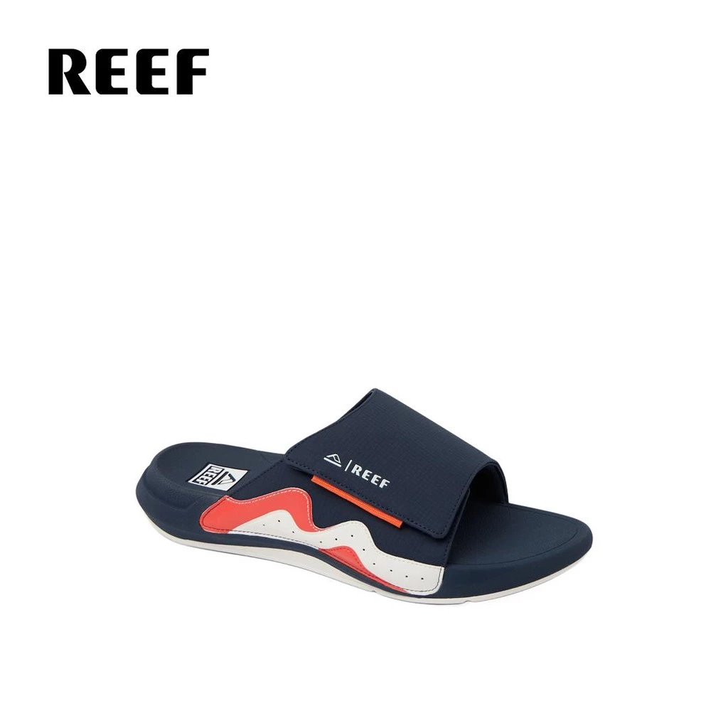 53% OFF Reef Swell Cruiser Slide Navy/White/Orange Mens Sandals