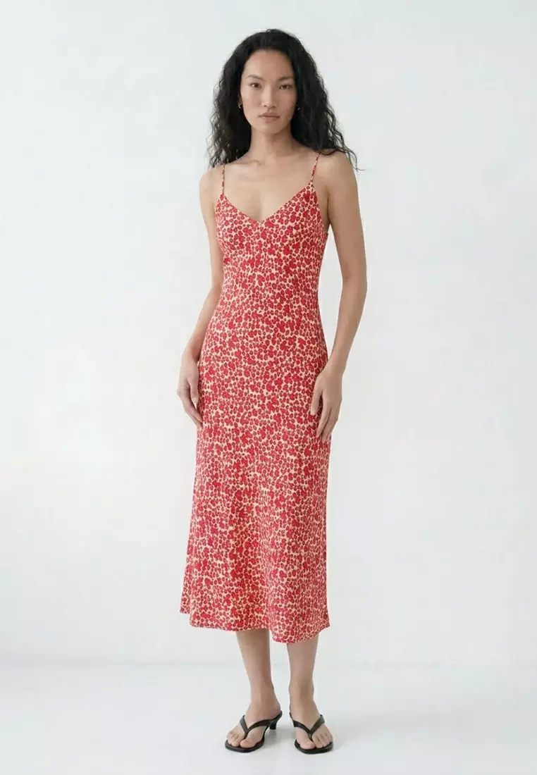 37% OFF Mango V-Neck Print Dress