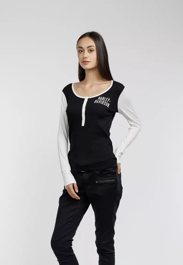 60% OFF Harley-Davidson Harley-Davidson Bar & Shield Timeless Henley