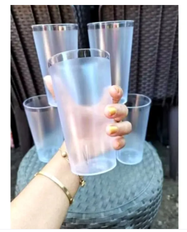 7% OFF YF Clear Plastic Cups Jollibee Style Frosted Acrylic Thickened Transparent Colored Plastic Cups