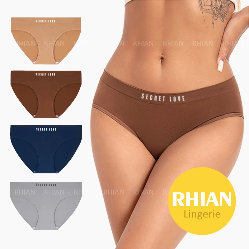 54% OFF Rhian seamless letter printed full panty plus size briefs for women sexy lingerie ladies underwear