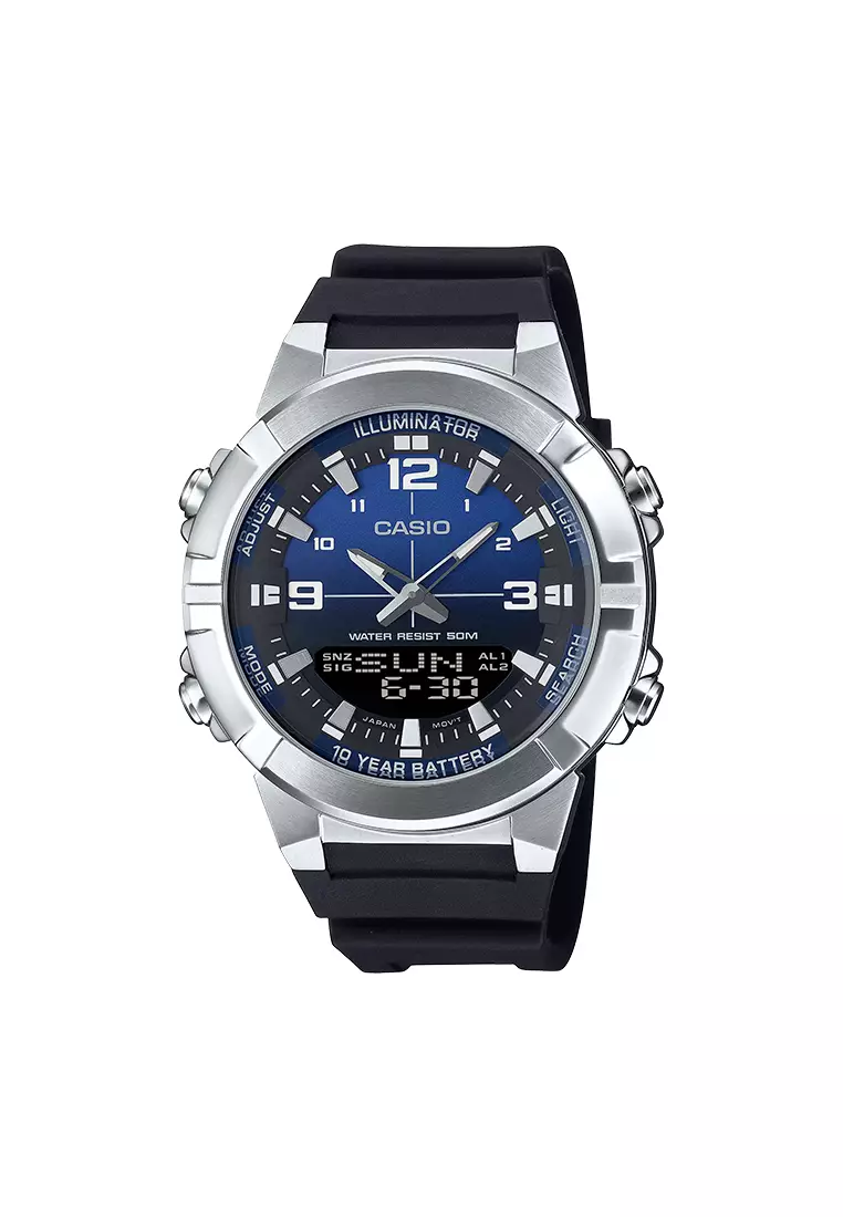 60% OFF CASIO Black Resin Strap Analog-Digital Watch GNY-AMW-870A-2AVDF