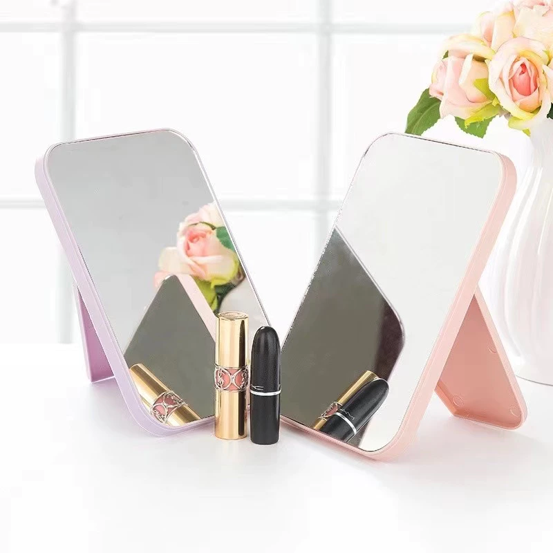 44% OFF 1pcs Face Makeup Mirror Desktop Vanity Mirror Large Folding Portable Square Mirrors