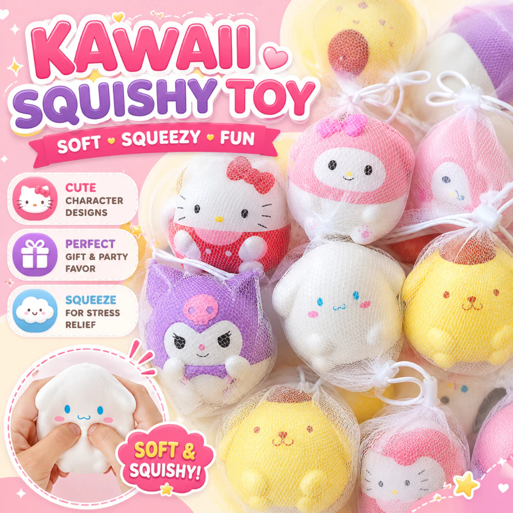 80% OFF Adorable Kawaii Slow Bounce Squishy Toy Super Soft Squeeze Decompression Kids Play Toy