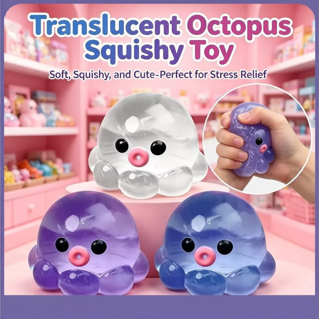 78% OFF Octopus Squishy Toy Kawaii Stress Ball Shapeable Fidget Sensory Slow Rising Kids Children Gift