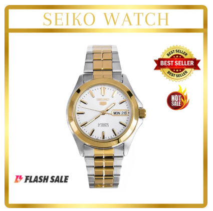 98% OFF Seiko 5 Two Tone Silver Strap For Women