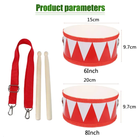 52% OFF 6/8'' Percussion Wooden Snare Drum with drum stick children's musical instruments kids toys