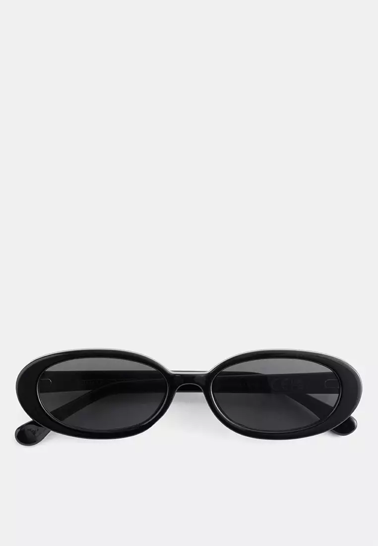 60% OFF Slim Oval-Frame Sunglasses
